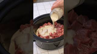 🥩🍄 Slow Cooker Creamy Beef Bites