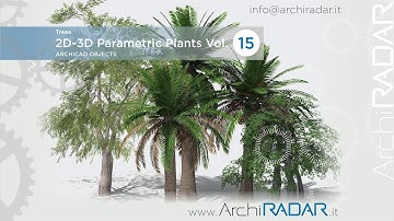 2D 3D Parametric Plants Volume 15 - ARCHICAD Objects
