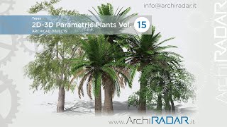 2D 3D Parametric Plants Volume 15 - ARCHICAD Objects
