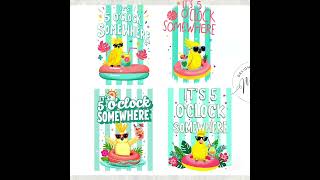 ✨ MuseBooth Designs - Etsy Store -  It's 5 O'Clock Somewhere PNG Bundle✨