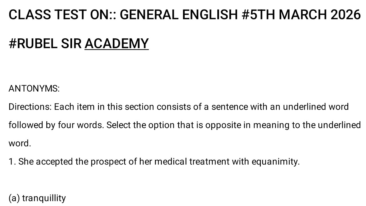 Mock test on General English #B.ed Entrance Assam University Silchar 2026 #dojoinonlineclass