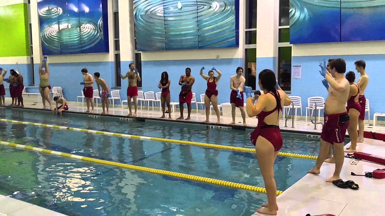 Lifeguards Putting on gloves