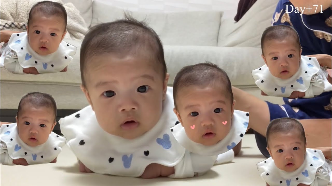 우리 아기 터미타임🤍Tummy Time (20일 30일 40일 60일 70일)