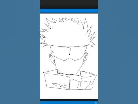 Draw Gojo using python | #shorts #python #coding #sketch #graphics # ...