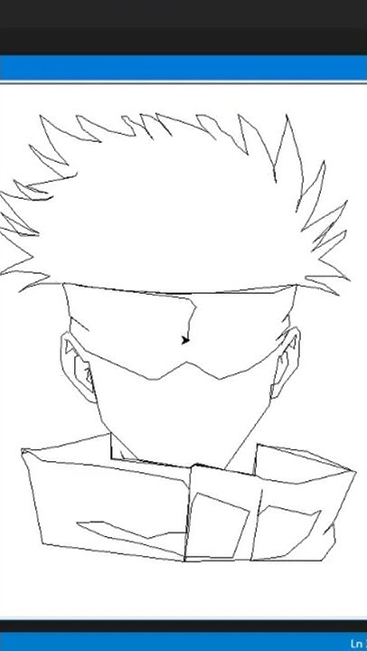 Draw Gojo using python | #shorts #python #coding #sketch #graphics # ...
