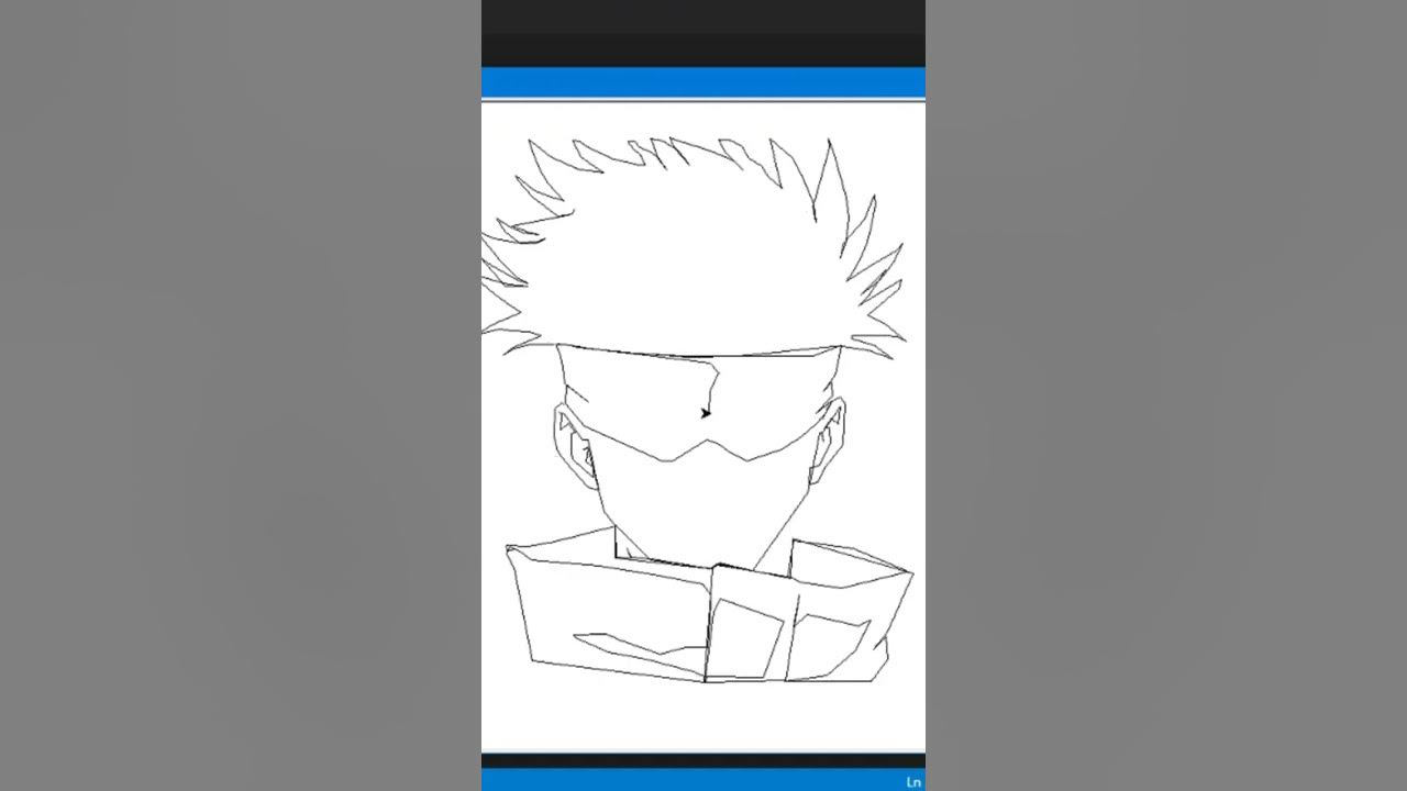 Draw Gojo using python | #shorts #python #coding #sketch #graphics # ...