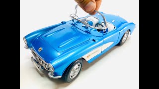 Restoration Damaged Chevrolet Corvette Diecast Model car Repair Diecast restoration