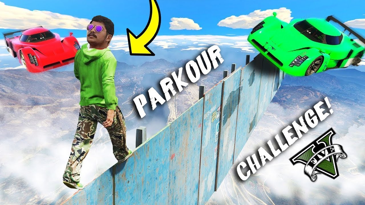 Funny Gta V online parkour race 