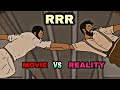 Rrr movie vs reality  bridge scene  ntrram charan raja mouli  funny 2d animate spoof