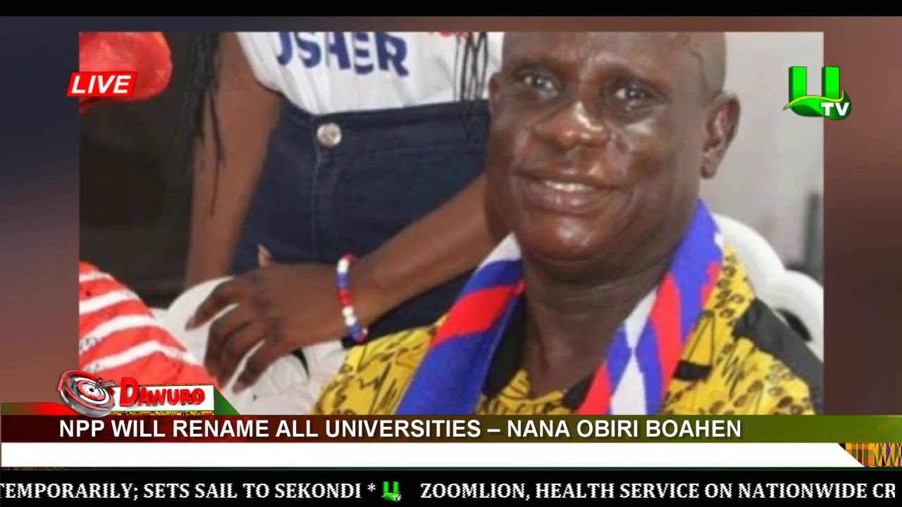 utv ghana frequency on multi tv NPP will rename all universities – Nana Obiri Boahen
