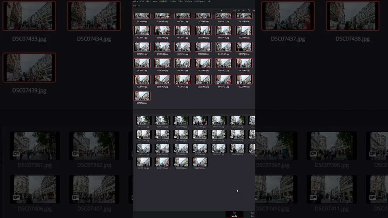 Import Timelapse Sequence In Davinci Resolve