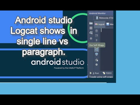 android studio logcat show in single vs paragrah.