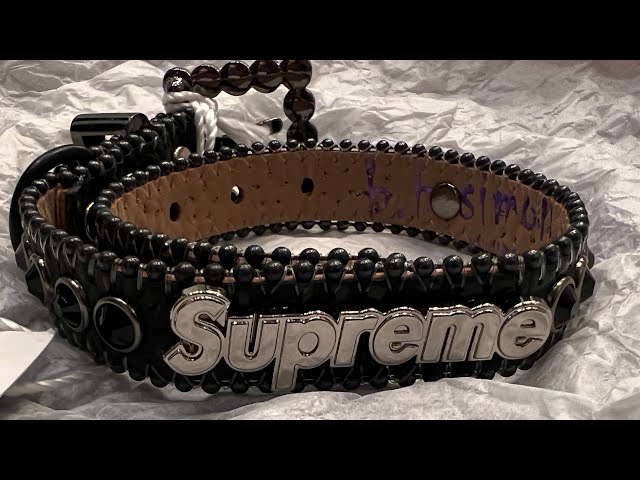 Supreme B.B. Simon Studded Dog Collar White