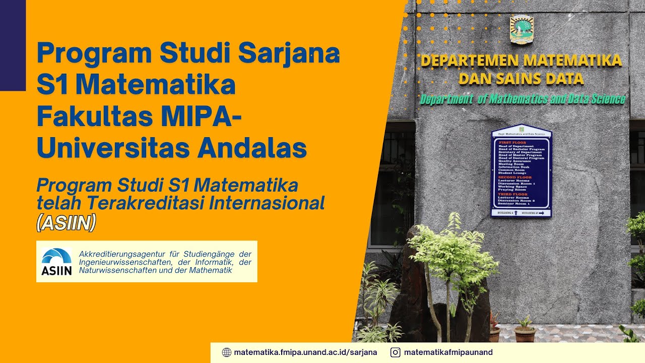 Profil Program Studi S1 Matematika FMIPA UNAND - YouTube