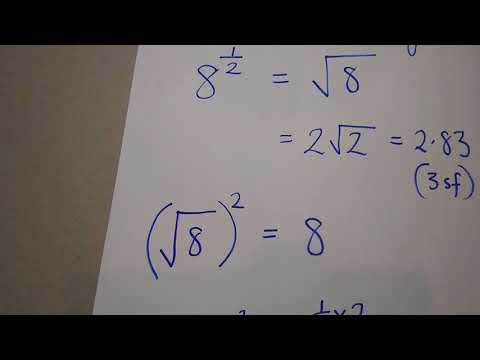 Square root is the same as to the power one half