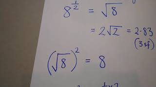 Square root is the same as to the power one half