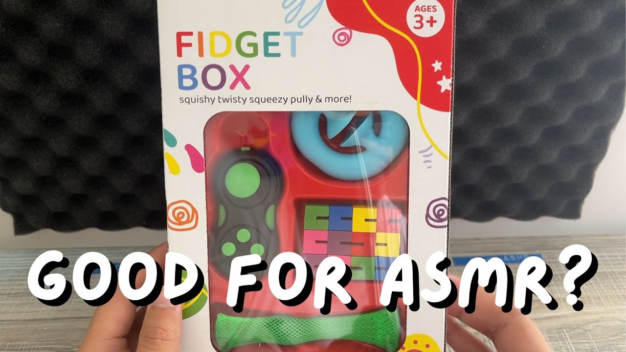 unboxing and rating the fidget box for asmr!