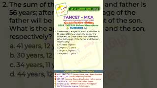 TANCET MCA 2024 #shorts #tancet2024 #tancetmca #tancet2025 Quantitative Aptitude #ssitlecturestamil