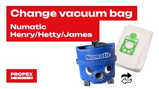 How to change the vacuum bag for a Numatic Henry / Hetty / James