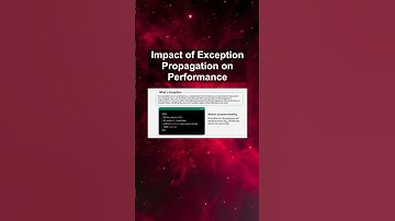 Impact of Exception Propagation on Performance #ai #artificialintelligence #machinelearning #aiagent