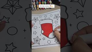 "Coloring a Festive Christmas Stocking! 🎨🎄 Relaxing Holiday Art | Perfect for Beginners"