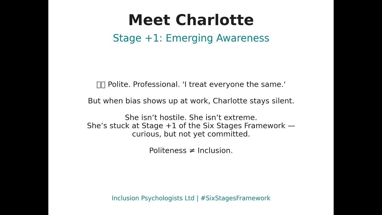 Charlotte- The polite Professional: Stage +1 of the Six Stages