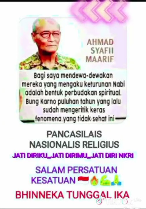 MENDEWA-DEWAKAN YANG MENGAKU KETURUNAN NABI MERUPAKAN PERBUDAKAN SPIRITUAL ~ BUYA SYAFI'I MA'ARIF
