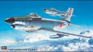 NORTH AMERICAN F-86D SABREDOG J.A.S.D.F. 1:72 Hasegawa Scale Model Kit VIDEO REVIEW