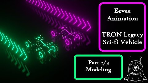 TRON Legacy Sci-fi vehicle | Blender 2.9 Eevee Animation | Part 2/3 | Modeling