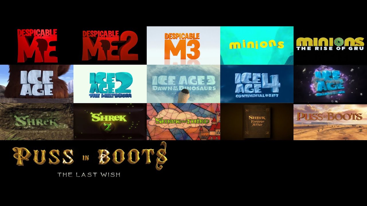 Despicable Me, Ice Age and Shrek Saga's At Once