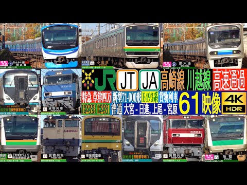 4K New 71-000 Series vs 70-000 Series! Tokyo Train Action & Freight Trains