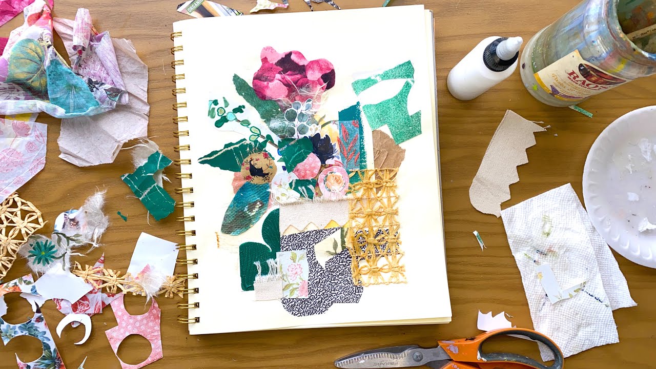 Bouquet Collage - Floral Inspired Abstract Art 