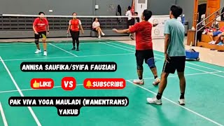 BADMINTON🔵WAMENTRANS/YAKUB vs ANNISA SAUFIKA/SYIFA FAUZIAH #badminton
