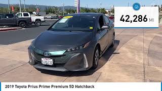 2019 Toyota Prius Prime Premium 5D Hatchback Used Magnetic Gray Metallic Black w/SofTex Seat Trim D