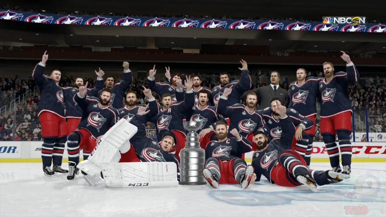 NHL 16 Columbus Blue Jackets Stanley Cup Celebration YouTube