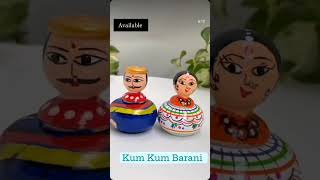 Wooden hand-painted RajaRani kumkum barani Moq 5 pairs #wooden #handpainted #kumkumbox #returngifts