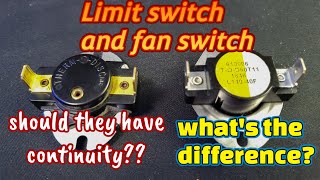 How to know if limit switch or fan switch should have continuity. #maintenancetech #limitswitch