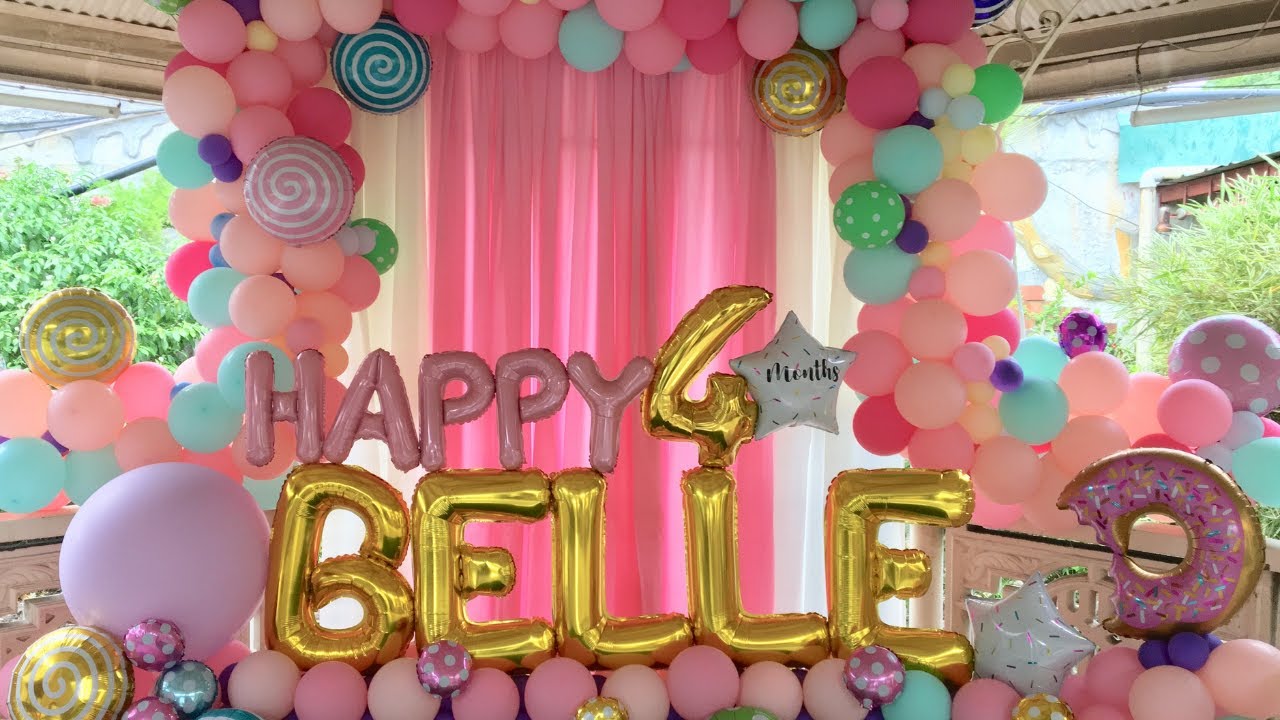 Candy Land Theme Setup | Balloon Garland and Marquee Balloons by Batty  Balloons - YouTube