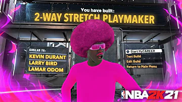 *NEW*  2-WAY STRETCH PLAYMAKER BUILD IS A DEMIGOD! *RAREST* BEST POWER FORWARD BUILD IN NBA 2K21!