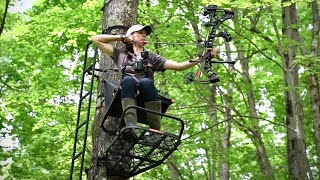 Shooting A Compound Bow From A Tree Stand