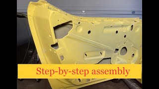 C3 Corvette door assembly step by step (latch, lock, handle, window, regulator and felt)