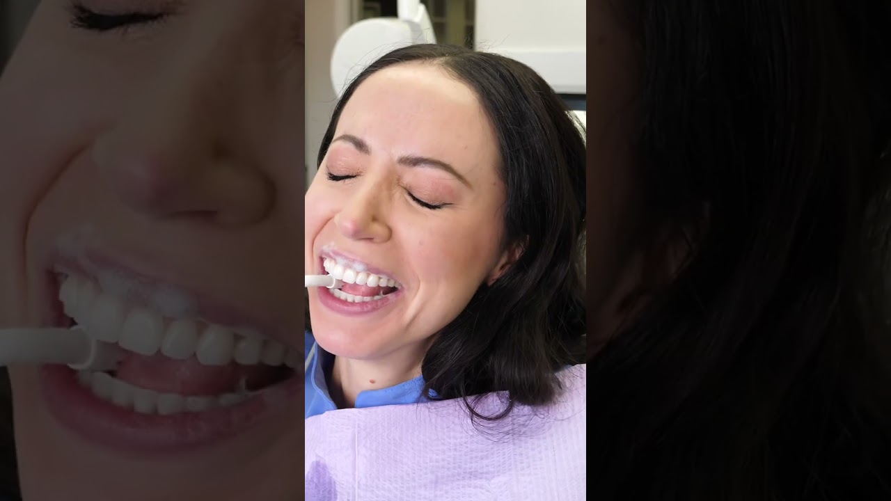 fluoride treatment mess at the dentist 