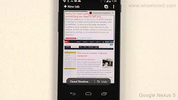 Google Nexus 5 - Browser: Close Tabs