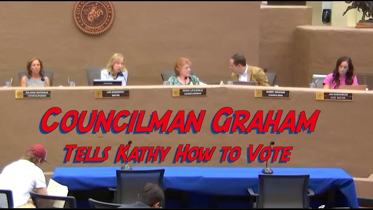 City Council meeting vote on Axon petition, Graham misrepresents the motion, tells Kathy how to vote