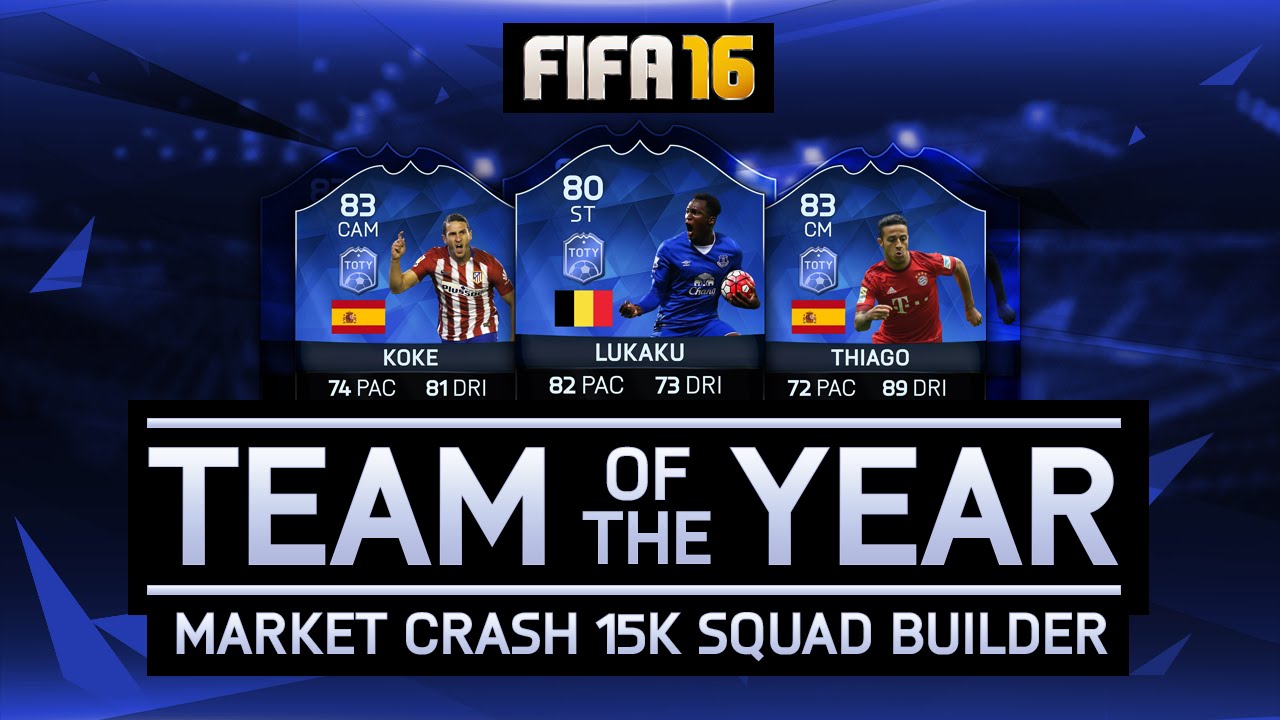 TEAM OF THE YEAR MARKET CRASH SQUAD BUILDER! 15K OVERPOWERED HYBRID! | FIFA 16 ULTIMATE TEAM