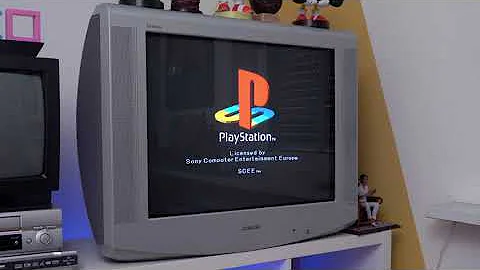 Playstation 1 Startup on Sony Trinitron CRT - Gamingsetup