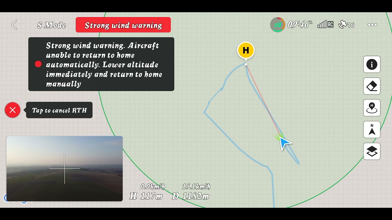 Malý test Mavica mini při silném vítru