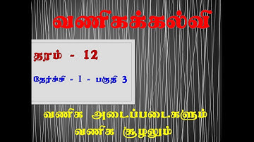 Gr 12 Business Studies Unit 1 - Part 3 - Tamil