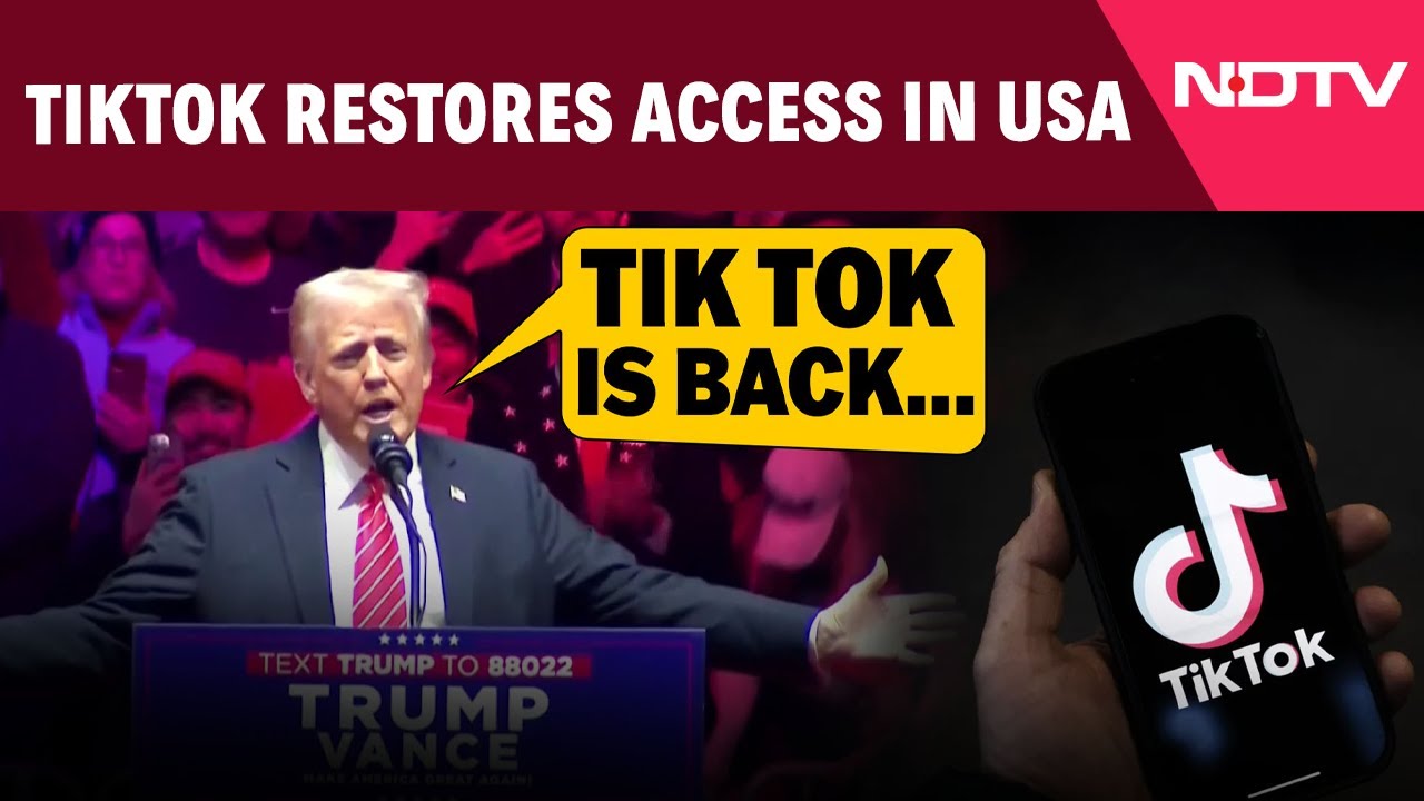Tik Tok Ban US | “TikTok Is Back…”: Donald Trump As Chinese App Restores Access In USA