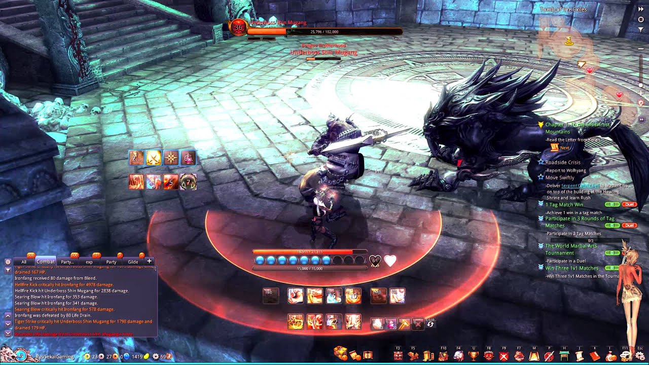Blade & Soul Alpha Kung Fu Master Level 45 Solo all Tomb of Exile boss fights